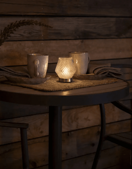 Rechargeable Candle Glass Clear