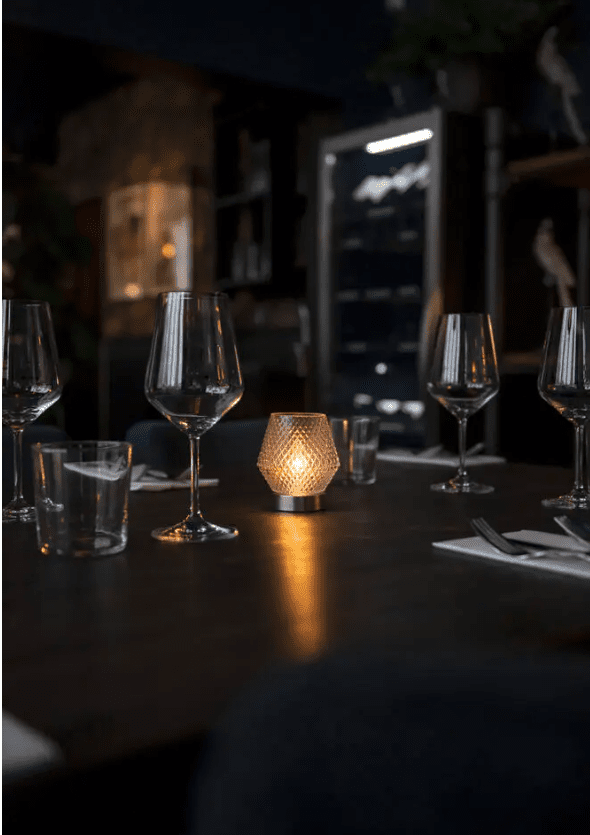 Rechargeable Candle Glass Clear