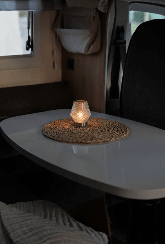 Rechargeable Candle Glass Clear