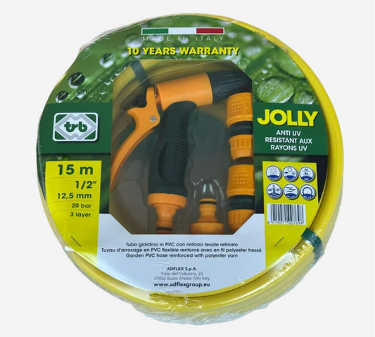 JOLLY GARDEN HOSE 1/2 Inch with spray kits
