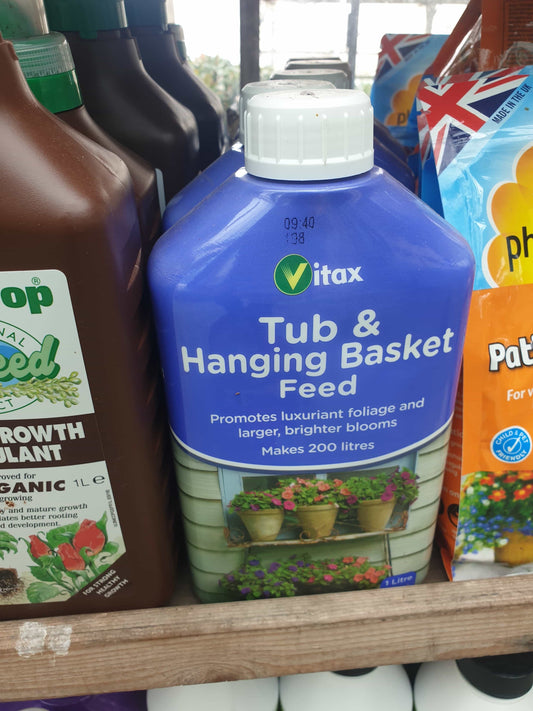 Tub and hanging basket feed