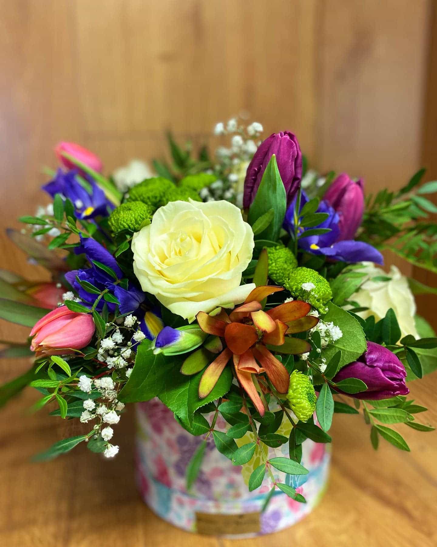 Floral Hat Box Medium