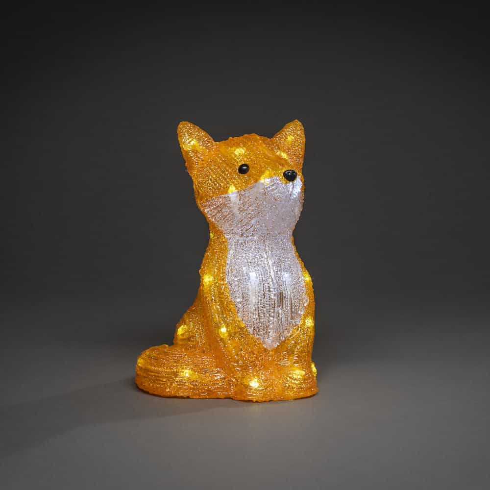 Acrylic Sitting Fox 27 cm