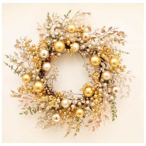 GILDED SPARKLE LARGE WREATH 60CM