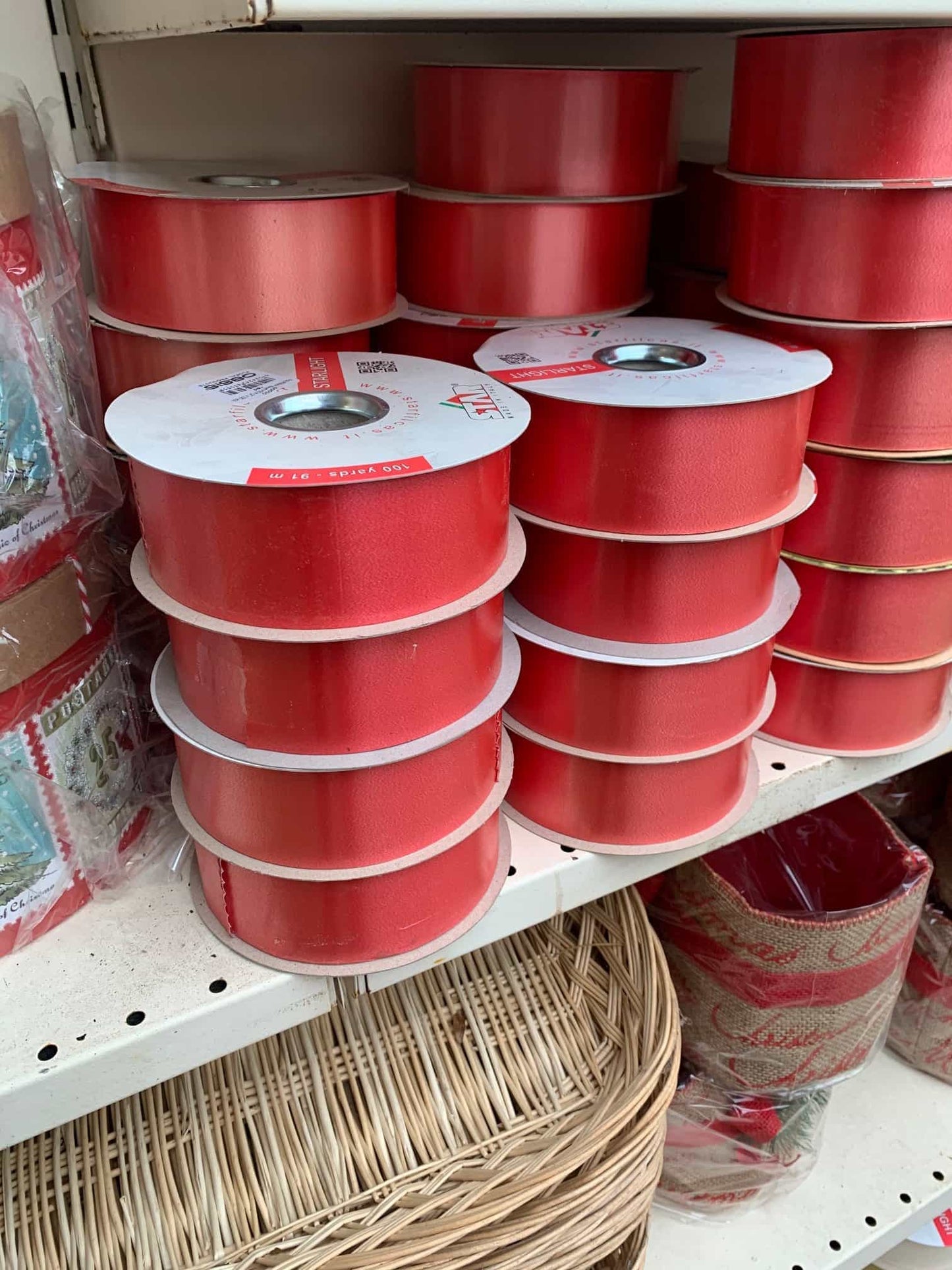 Poly Ribbon 50mm x 100yards Assorted Colours