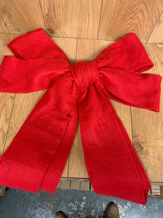 Red Velvet Felt Ribbon 125mm x 5m