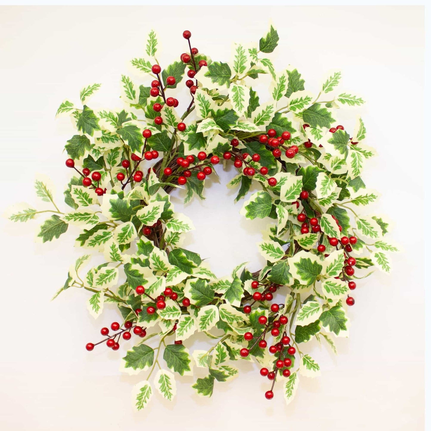 Variegated Holly Berry Wreath