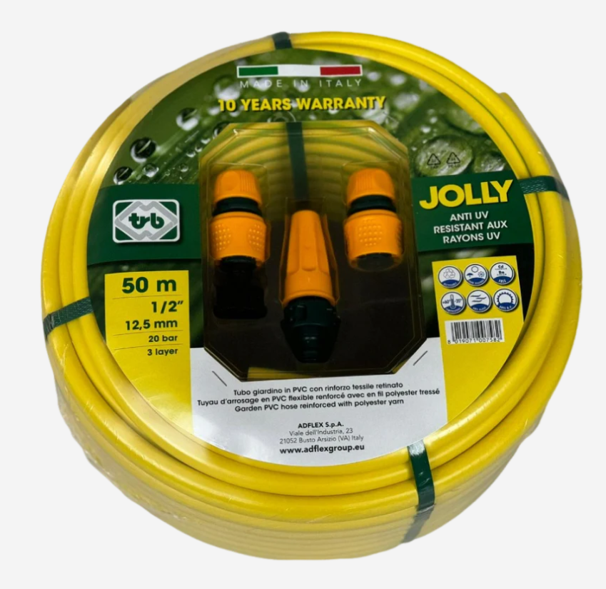 JOLLY GARDEN HOSE 1/2 Inch with spray kits