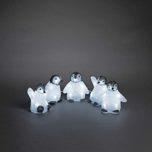 Acrylic Penguin 5 Pc Set LED