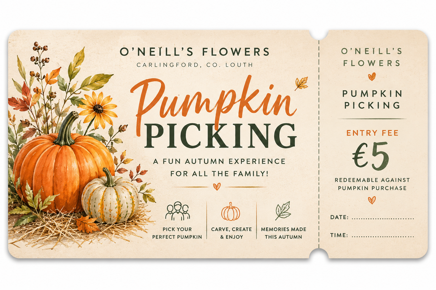 Pumpkin Picking 24th Oct 2026
