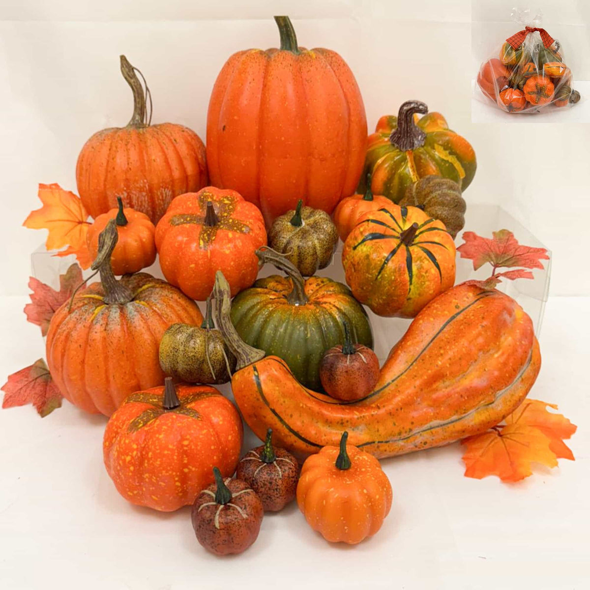 Autumn Artificial Pumpkins and  Picks