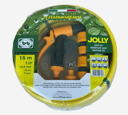 JOLLY GARDEN HOSE 1/2 Inch with spray kits