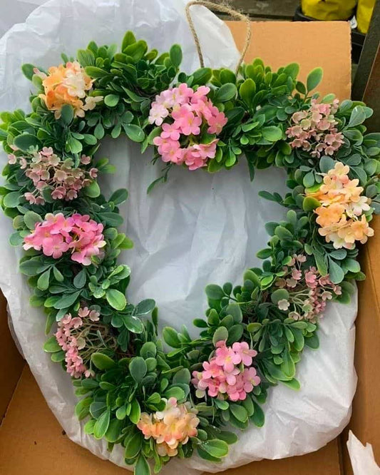 Hydrangea Heart Wreath 35cm