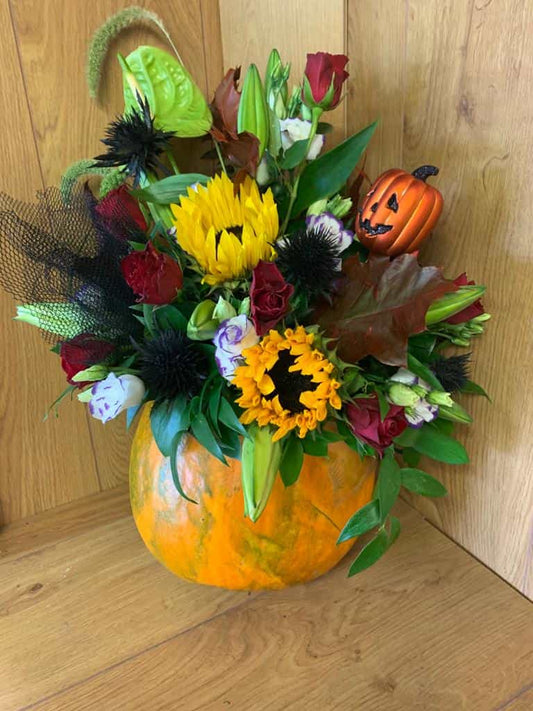 Halloween flower arrangement