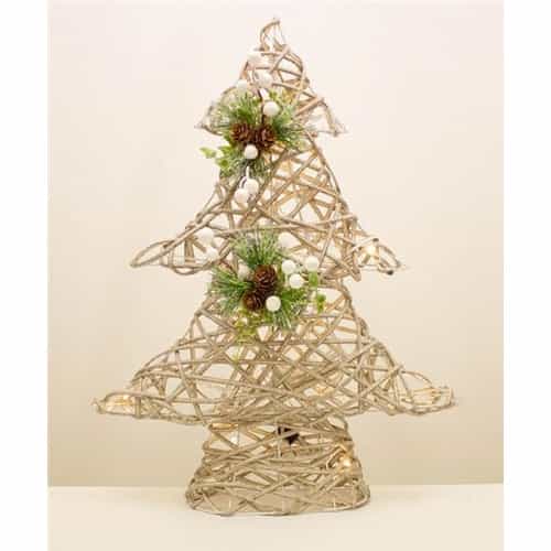 WINTER TIDINGS TREE WITH LIGHTS 49CM