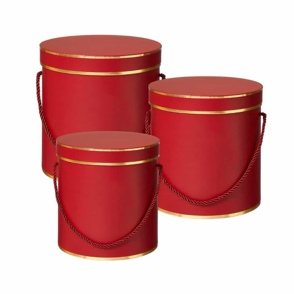 Red best sale hat box