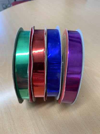 Glossy Ribbon 20mm x 100m Assorted Colours