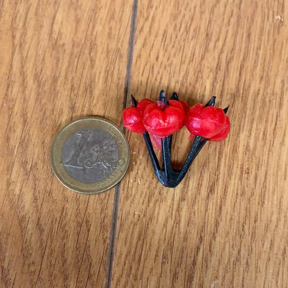 3cm Red Berry Cluster x 100 pieces