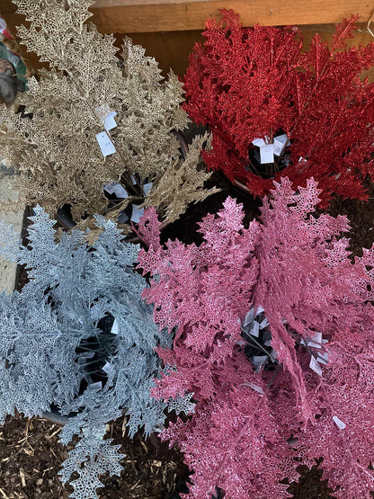 Christmas Glitter Leaves